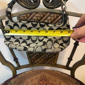 Coach Black and Cream Signature Handbag